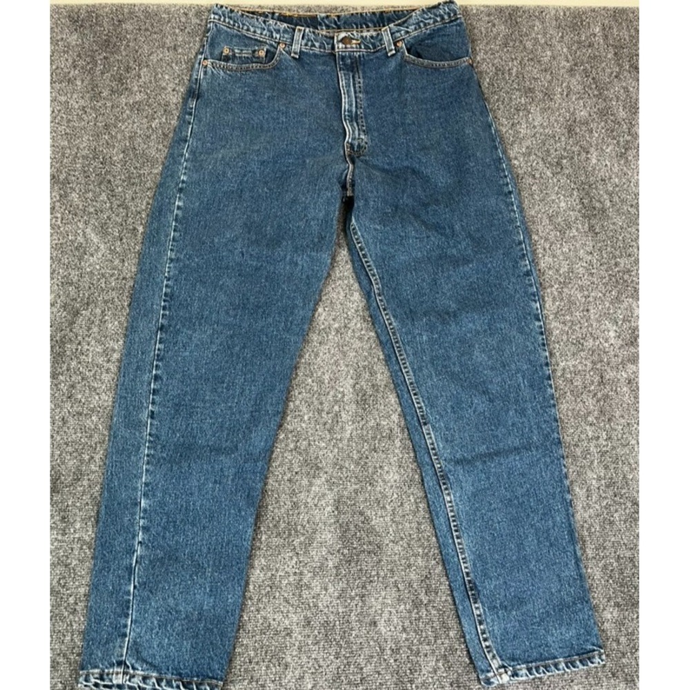 VintageLevis 550 Relaxed Fit Tapered Leg Jeans Blue High Rise 40X34 USA Made